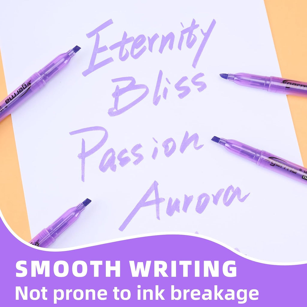 Purple Highlighters, 36 Pack, Chisel Tip Highlighter Pack, Quickly Drying, Perfect for Students Kids Adults Classroom, Office, School Supplies