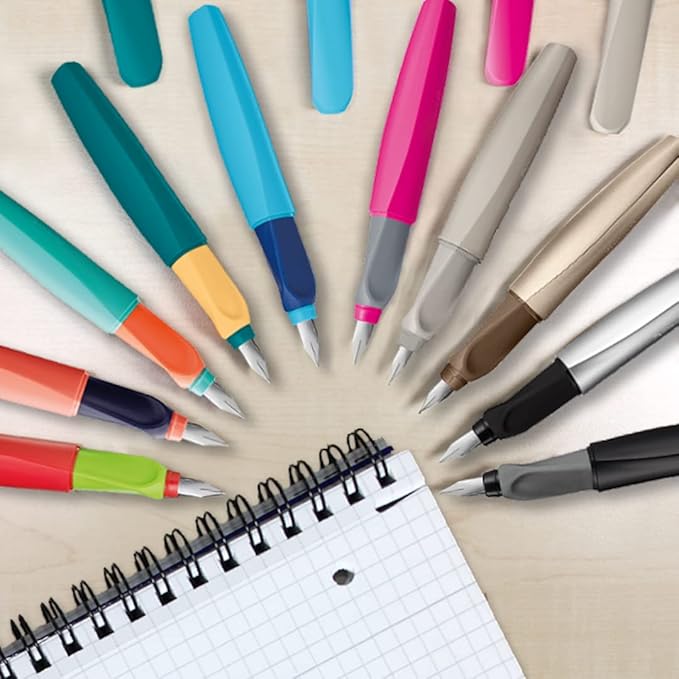 Pelikan Twist Fountain Pen with 1 Ink Cartridge, Medium Nib, Bright Sunshine, Boxed (820202)