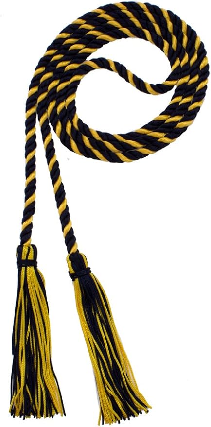 Tassel Depot Graduation Honor Cord - Navy/Gold - Every School Color Available - Made in USA