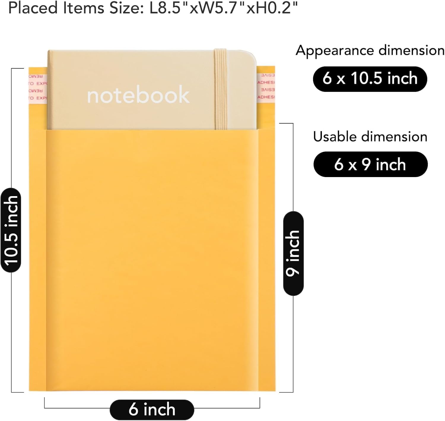 Fuxury Kraft Bubble Mailer 6x10 Inch 600 Pack，Strong Adhesion Padded Envelopes Bulk,Self Seal Bubble Envelopes, Waterproof Cushioned Padded Mailers Packaging for Small Business,#0 Mailers Yellow