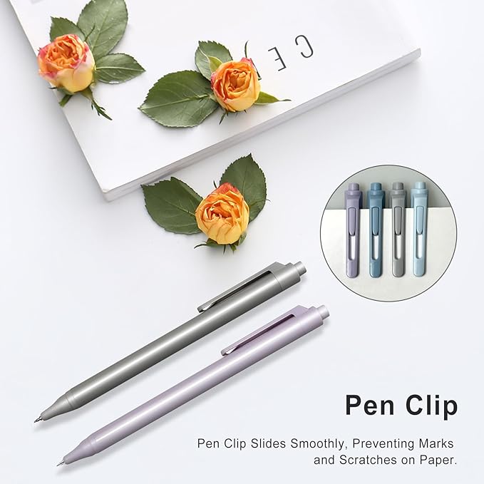 Gel Pens, 12-Pack, 0.5mm Fine Point Black Ink With Case - Smooth Writing, High-End Series for Journaling, Note Taking - Cute Office & Back to School Supplies, Stocking Stuffers Gifts for Women & Men