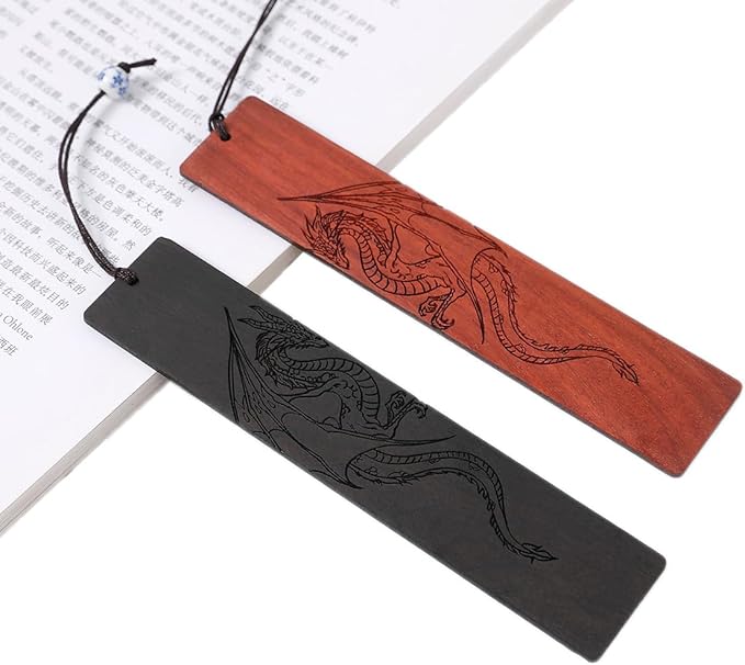 Dragon Bookmark Gift, Bookmarks for Men Boy, Cool Bookmarks, Book Marks for Adults Kids Fantasy Gifts for Men (Dragon)