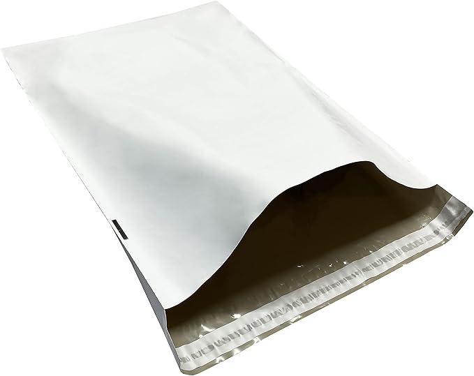 Colored Poly Mailers Pack of: (White, 14.5" x 19" pack of 250) Be creative with your packaging with Colored mailers