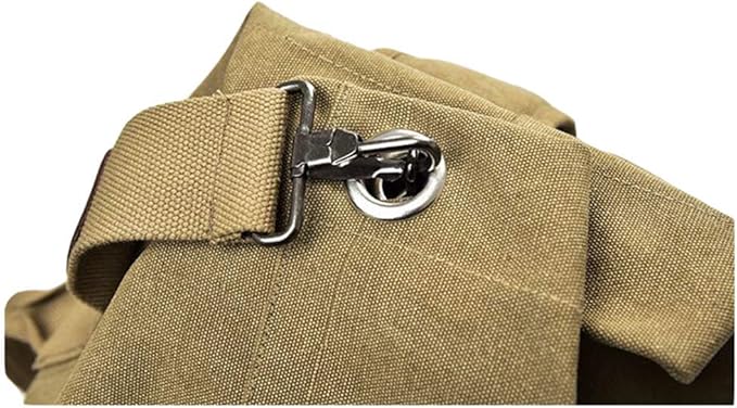 Military Duffel Bag Top Load Double Strap Canvas Backpack Army Travel