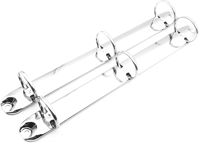 2Pcs Metal Standard Letter Size Notebook 3-Ring Binder Mechanism Replacement Kit，3 O Rings,Loose Leaf Binding Spines Combs for Personal Organizers Planners (32mm)