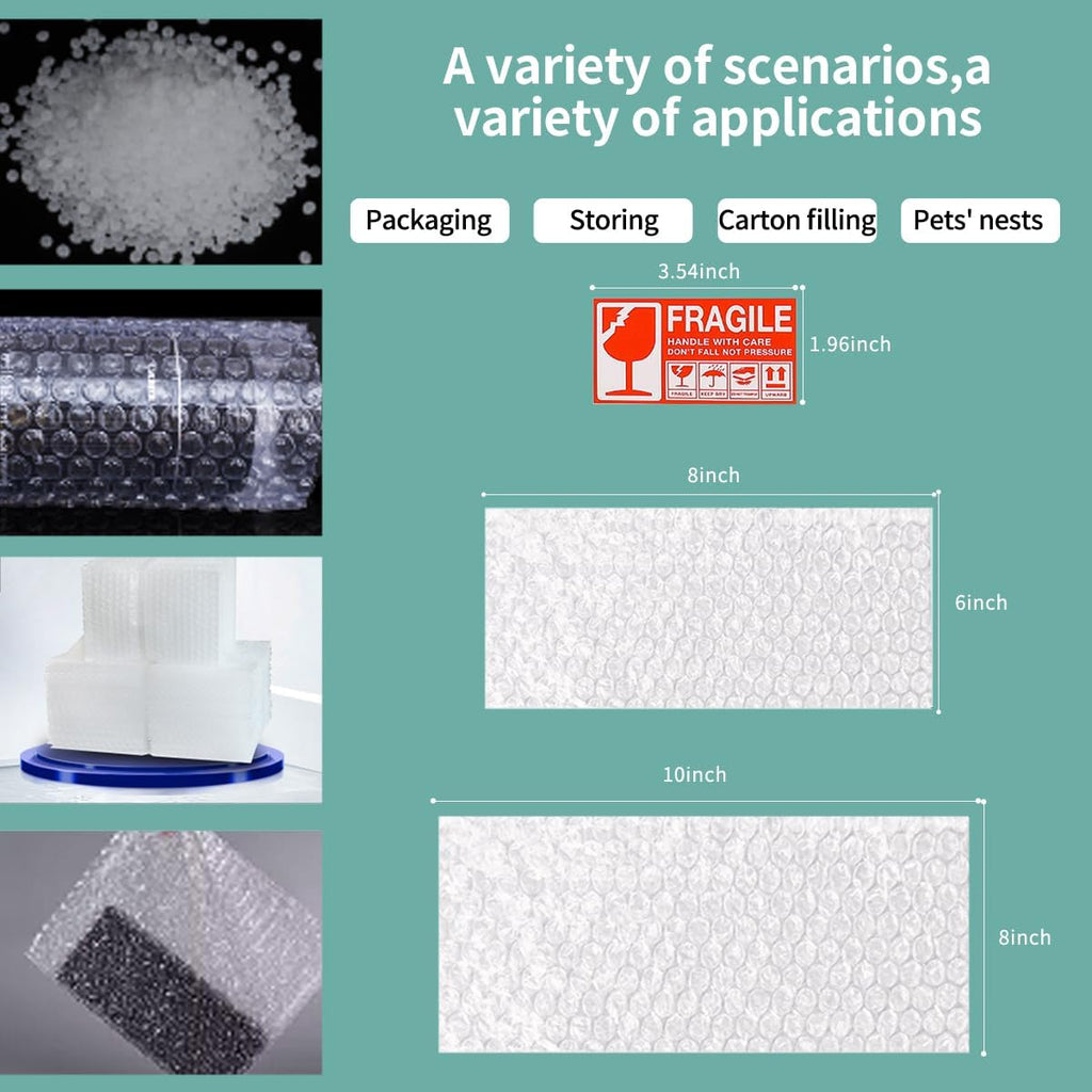 XYH 100 Pcs Bubble Pouches, 6''x8''or 8''x10'' Multiple combinations Bubble Bag for Packing, Which is Anti-Impact Come with Exquisite Sealing Label Storage Packing and Moving.