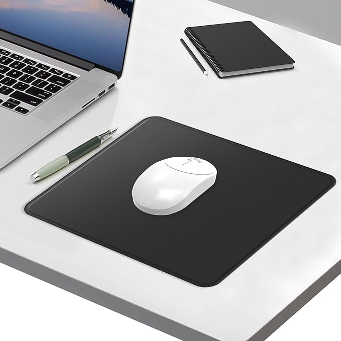 eulps Mouse Pad with Stitched Edge, Multiple Patterns Computer Mouse Pads with Non-Slip Rubber Base, Washable Cloth Mousepad, for Gaming, Laptop, PC (Graphite)