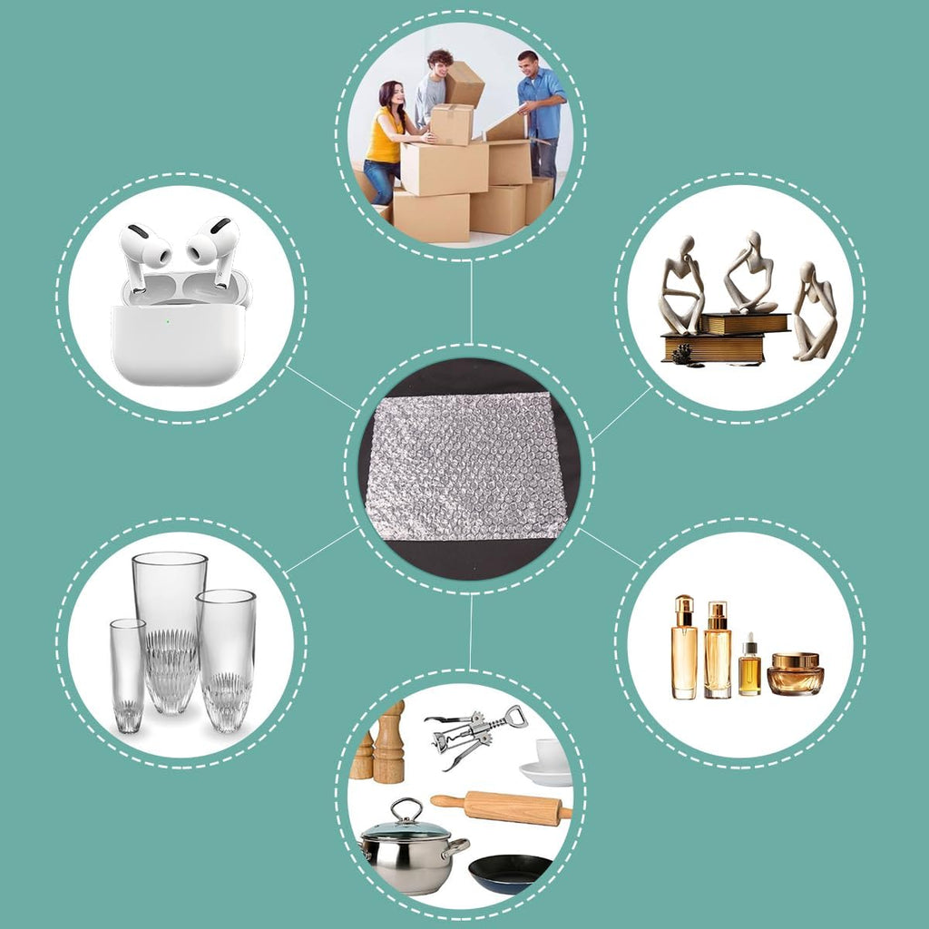 XYH 100 Pcs Bubble Pouches, 6''x8'' Bubble Bag for Packing, Which is Anti-Impact Come with Exquisite Sealing Label Storage Packing and Moving.