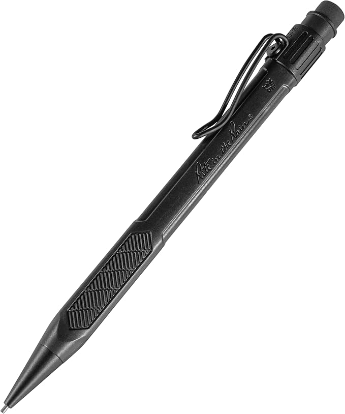 Rite in the Rain Weatherproof Mechanical Pencil, Black Barrel, 1.3mm Dark Lead, 12 lead refills (No. BK15)