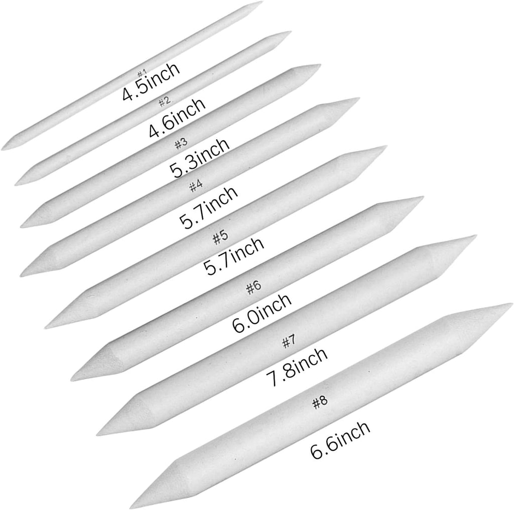 21 Pcs Blending Stumps and Tortillions Set with Sketch Sandpaper Pencil Sharpener Pointer and Pencil Extension Tool Drawing Art Kneaded Eraser for Student Sketch Drawing Set by VENCINK