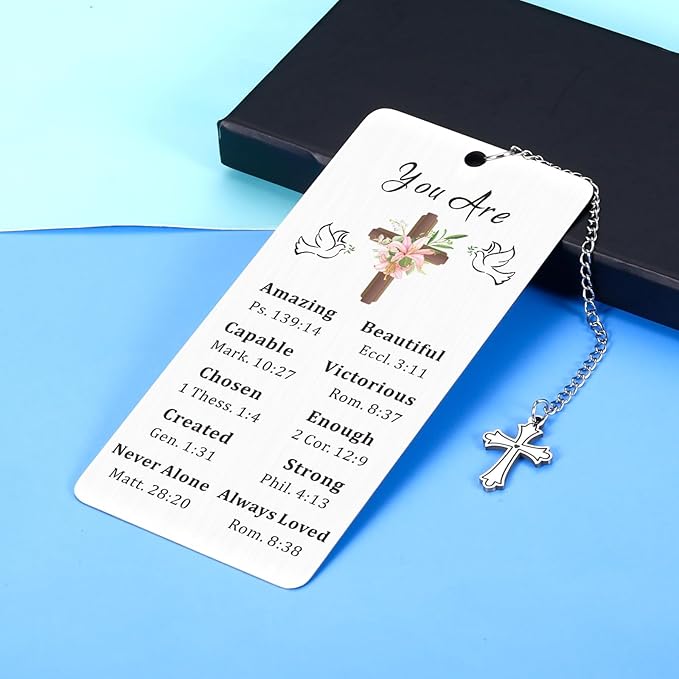 Christian Gifts for Women Faith Confirmation Gifts for Teen Girls Stocking Stuffers Christmas Gifts Bible Accessories Bookmark Faith Based Spiritual Gift for Women Sponsor First Communion Baptism Gift