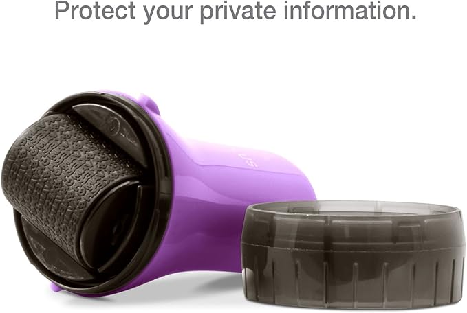 Guard Your ID Wide Advanced Roller 2.0 Identity Theft Prevention Security Stamp Purple