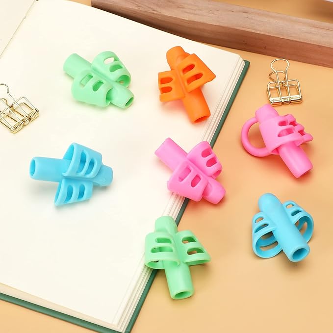 SANNIX 16 PCS Pencil Kids Grips for Kids Handwriting, Grip Posture Correction Training Pen Writing Aid Tool for Kids Toddler Preschools Children Adults Students
