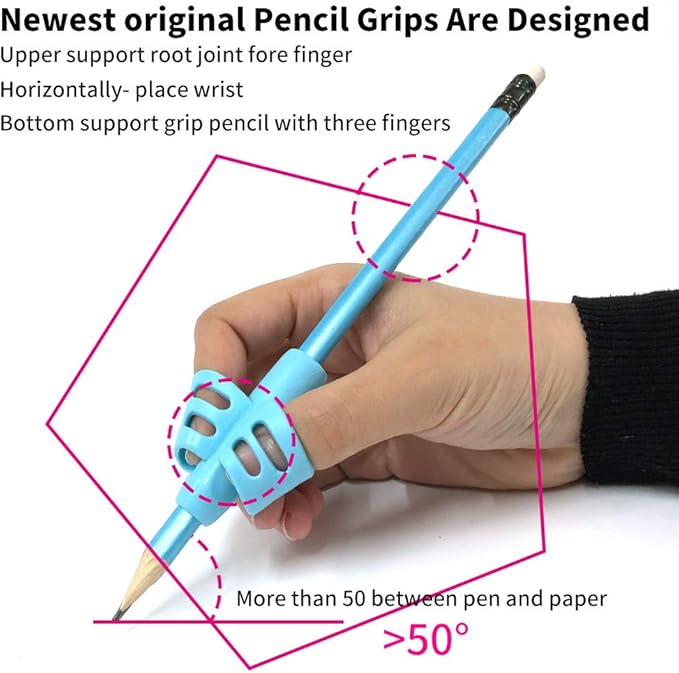 KOABBIT Pencil gripper kids/toddler handwriting aid tools for beginners,Pencil Holder for preschooler 2-4 Years learning to Write for Children's Training Pen Holding Posture Correction Tools(3 PACK)