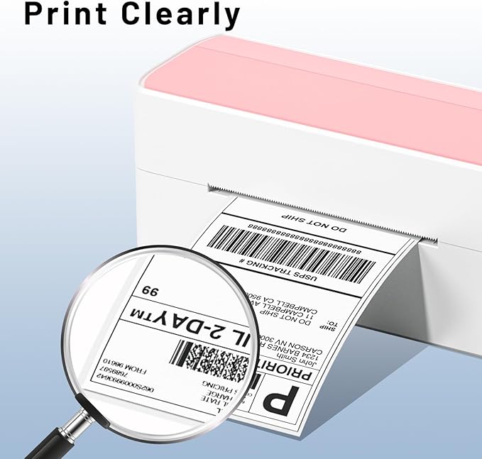 Phomemo 4X6 Thermal Labels - Shipping Labels, Thermal Printer Labels, Fan-Fold Labels for Shipping Labels, Address, Mail, Compatible with Zebra, Munbyn, Rollo, Polono, Nelko, Pack of 100, White