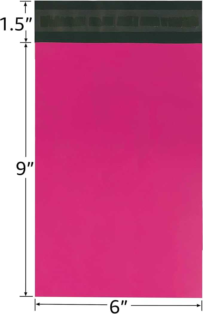 Colored Poly Mailers Pack of: Be creative with your packaging with Colored mailers (Pink, 6" x 9" pack of 200)