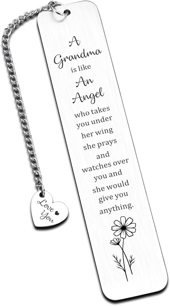 Mother's Day Gift for Grandma Bookmark Gift for Grandmother from Grandaughter Grandson Birthday Gifts for Grandma Nana Grammy Grandmother Gift from Teens Kid Christmas Valentines Gifts Ideas