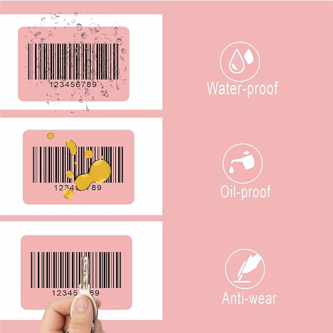Hybsk 3x2 inch Color Direct Thermal Labels for Shipping, Barcodes, Address, Compatible with Rollo Label Printer & Zebra Desktop Printers(3"x2",Pink)