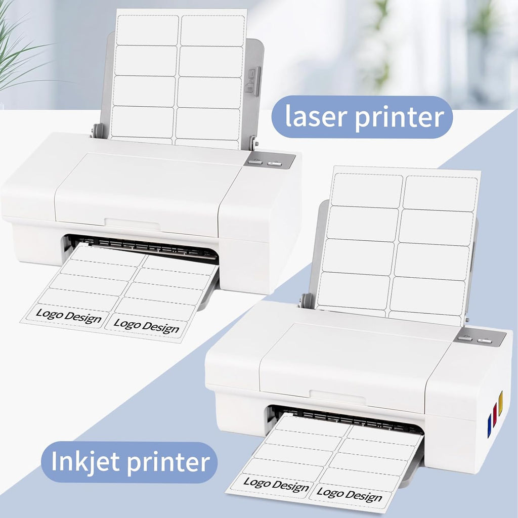 STARLIBOO Transparent Stickers Labels - 2" x 4" Address Labels Mailing Stickers for Laser/Inkjet Printer 8.5"×11"- 20 Sheet