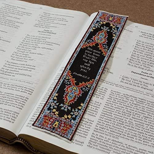 Logos Bookmark -Psalm 63:3, Christian, Cloth Carpet Bookmark