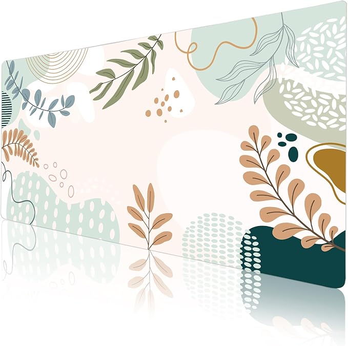 Colorful Star Minimalist Large Mouse Pad, Abstract Botanical Waterproof Desk Mat, Boho Computer Gaming Mouse Pad, XXL Full Desk Mousepad Non Slip Writing Pad for School Office Home 31.5" x 15.7"