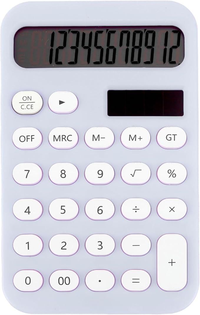 Small Calculator Basic Calculator Cute School Supplies for Girls Purple Desk Accessories Kids Calculator Desktop Calculator Pocket Calculator Office Desk Accessories Solar Calculator Small