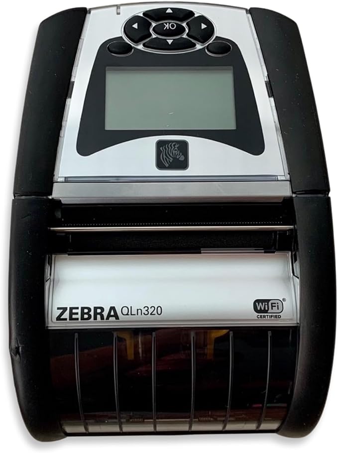 Zebra QLn320 Mobile Barcode Label Printer | Wireless Bluetooth and WiFi | 3 Inch, Direct Thermal, Belt Clip, Charger (Renewed)