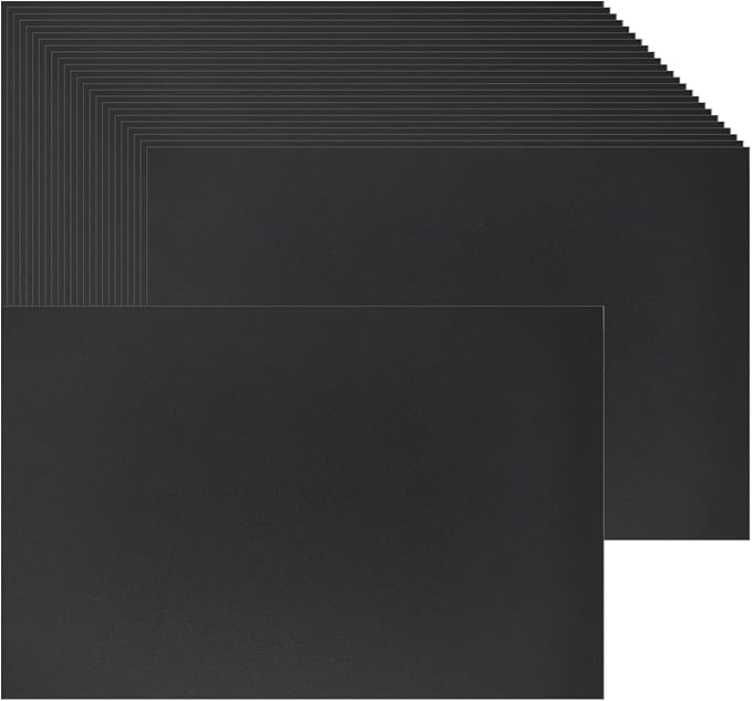 Baisunt 50 Pack 5x7 Black Cardstock Paper Blank Thick Heavyweight 92lb Card Stock for Making Greeting Cards, Invitations cards, Photos, Postcards