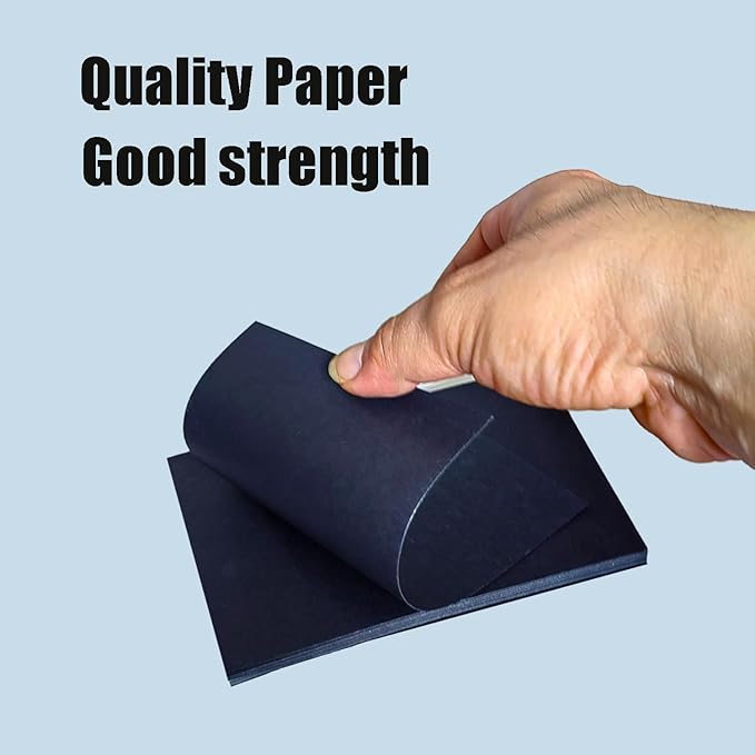 50 Pack 4x6 Black Cardstock Paper Blank Thick Heavyweight 92lb Card Stock for Making Index Cards, Invitations cards, Postcards