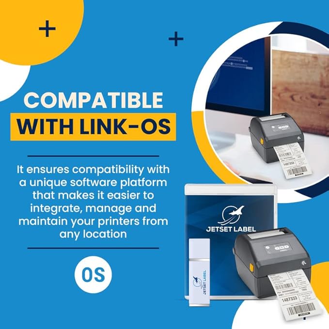 Zebra ZD421 Direct Thermal USB 203 dpi | ZD4A042-D01M00EZ 4 inch Width | Zebra GK420d Replacement | Zebra Label Printer | Includes Jet Set Label Software