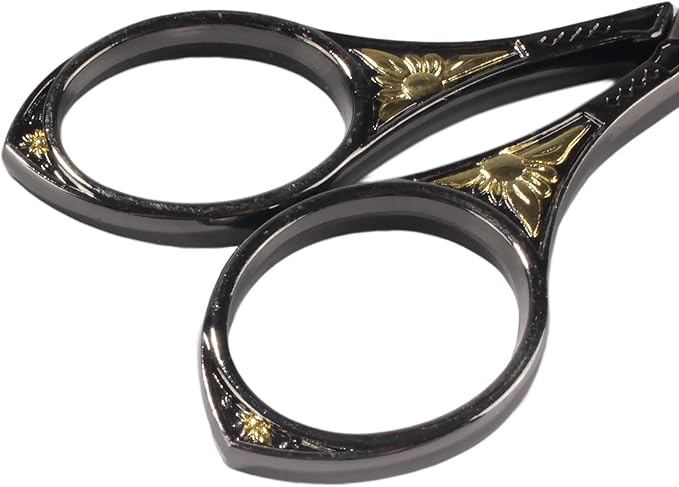 JubileeYarn Sun Motif Embroidery Scissors - Black - 30 Scissors