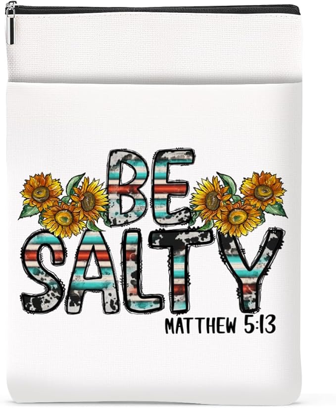 Inspirational Western Bible Verse Christian Gifts Book Sleeve Book Cover Religious Cowgirl Accessories for Women Her BFF Friendship Christmas Birthday Book Lovers Gifts Book Protector with Zipper