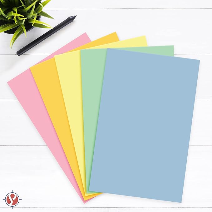 Pastel Color Paper, 11 x 17" Multi-Color Bulk Paper for Spring & Easter Greetings, Art & Crafts, Invitations | Regular 20lb Bond | 80 Blue, 80 Pink, 80 Green, 80 Canary, 80 Goldenrod (400 Total)