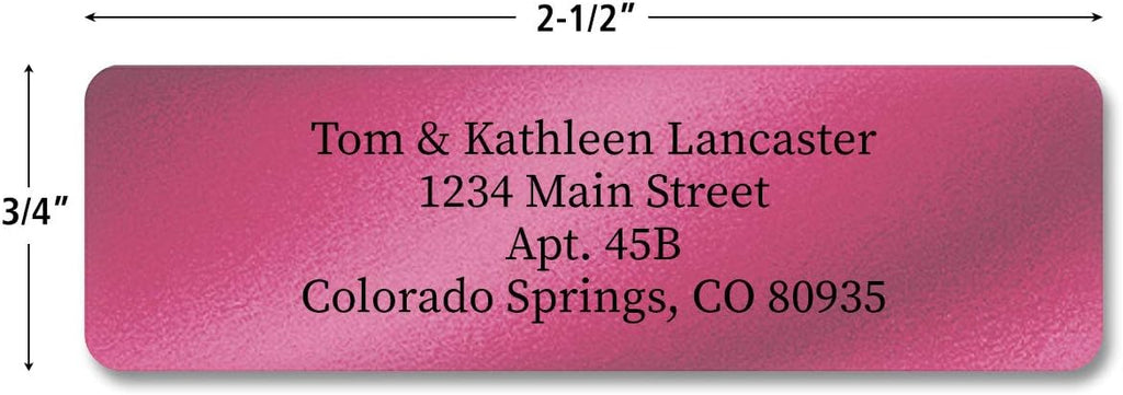 Colorful Images Metallic Rainbow Foil Rolled Return Address Mailing Labels with Dispenser, Customize with Name & Shipping Address, 500 Self Adhesive, Easy Peel Sticker Label Roll, 3/4" x 2 1/2"