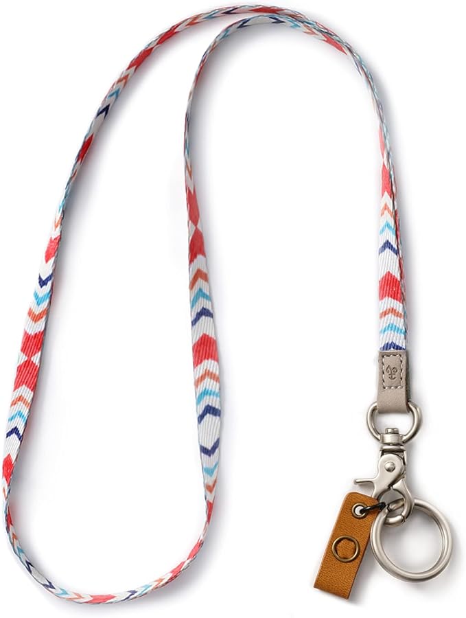 MNGARISTA Neck Lanyard for Keys, Floral Key Lanyard for Women, Durable ID Lanyards with Keyring and Clasp for ID Badges, School ID or Wallets, Original