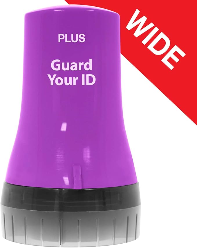 Guard Your ID ADVANCED WIDE Roller Identity Theft Prevention Security Stamp PURPLE (70110)