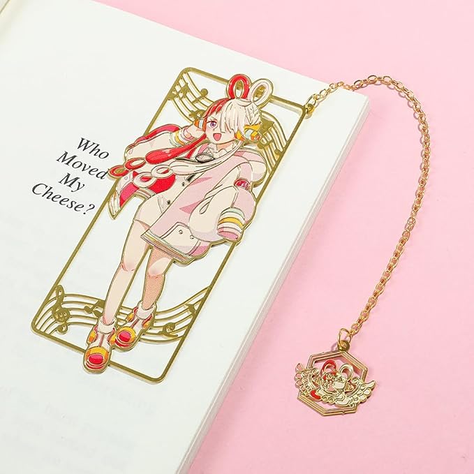 One Pieces Anime Luffy Shanks Uta Book Mark - Brass Metal Bookmark, Stationery School Supplies, Gift for Book Lover, Friends, Anime Fans Collection (Set-3)