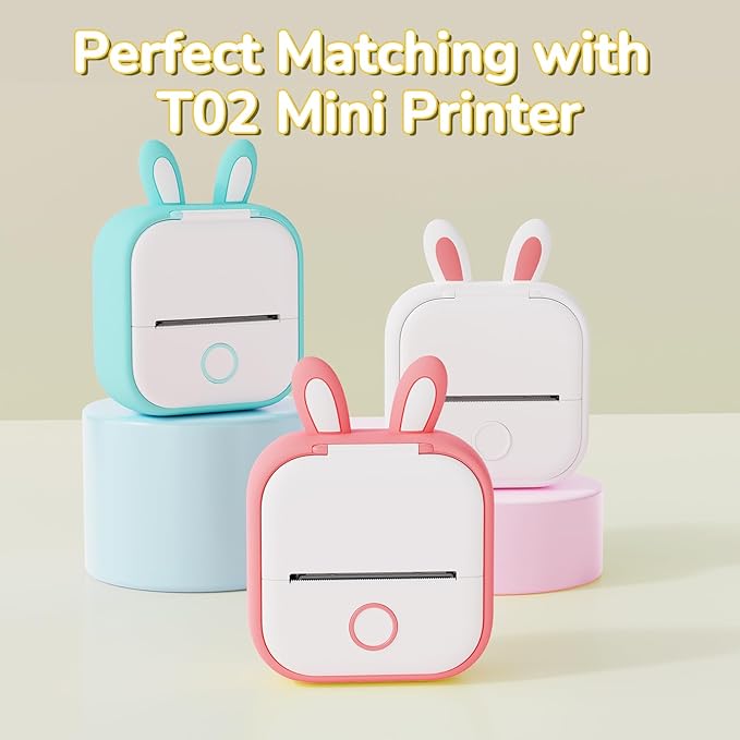 Phomemo T02 Protective Case White- Compatible with T02 Mini Printer, Adorably Unique Design Flexible Protective Case for Gift