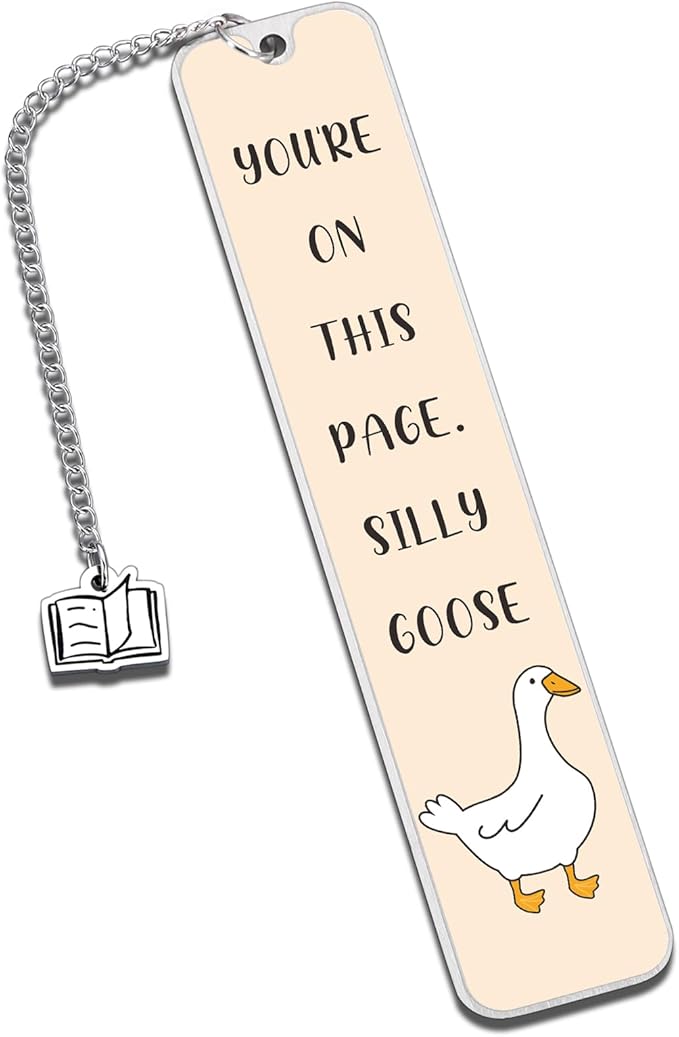 Funny Gag Gifts for Book Lovers Women, Silly Goose Cute Bookmarks for Book Lovers, Funny Bookmarks for Women Birthday Christmas Gifts for Gf Wife Mom Bookish Book Reading Accessories for Book Club