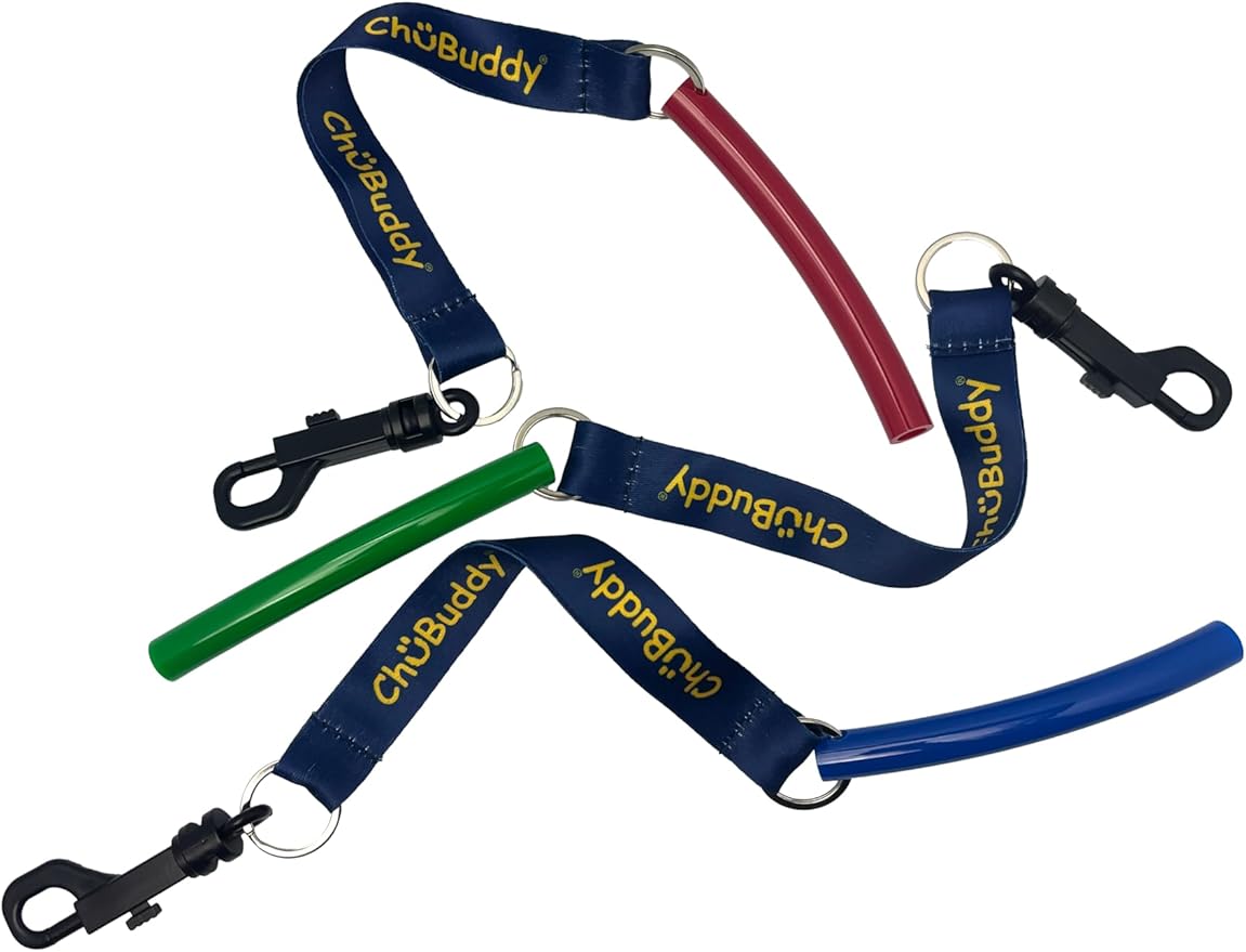 Chubuddy Strong Tubes 3 Pack, Blue, Green & Red - Clip-on- Sensory Chewable Toy for Ages 3+ | Autism, ADHD, Oral Sensory, Special Needs