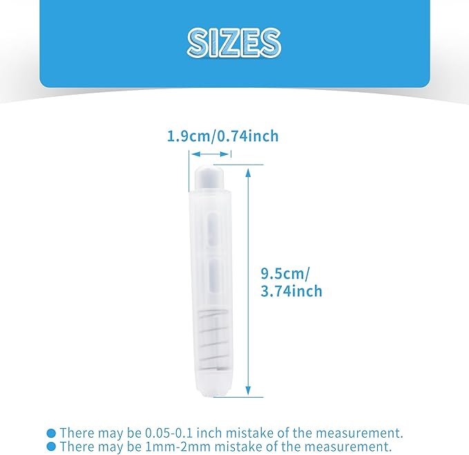8-Pack Premium Transparent Chalk Holders - Teacher's Choice Easy Press Extension, Dust-Free Grip, Durable Plastic Shell for Classroom, Office, and Art Use