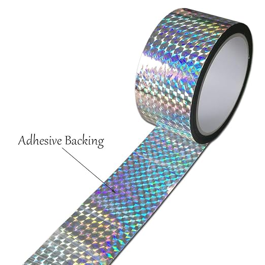 Self-Adhesive Holographic Reflective Tape for Craft Project, DIY Art, Home Decoration, Holiday Packing, etc, 2 Inches by 164 Feet
