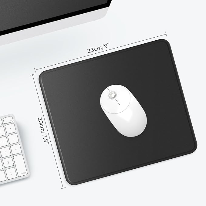 eulps Mouse Pad with Stitched Edge, Multiple Patterns Computer Mouse Pads with Non-Slip Rubber Base, Washable Cloth Mousepad, for Gaming, Laptop, PC (Graphite)