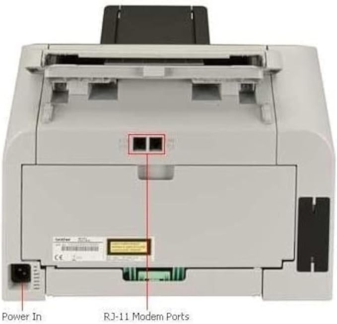 Brother FAX-2840 High Speed Mono Laser Fax Machine, Dark/Light Gray - FAX2840, 17.750x18.125x16.625