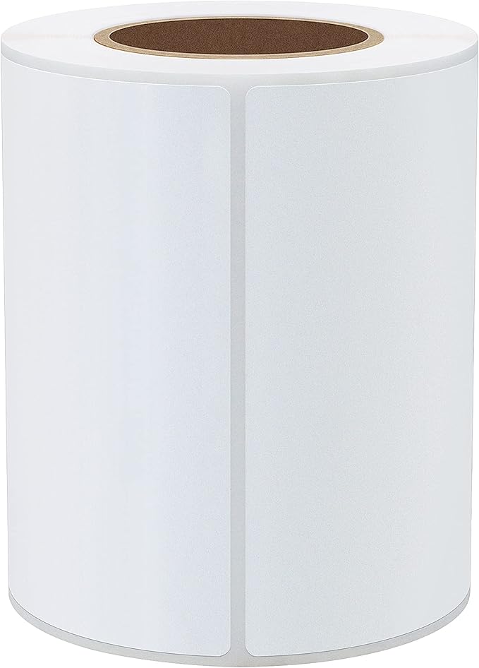 Hybsk 4x6 inch Direct Thermal Labels for Barcodes, Address, Compatible with Rollo Label Printer & Zebra Desktop Printers (4"x6",2 Rolls White)