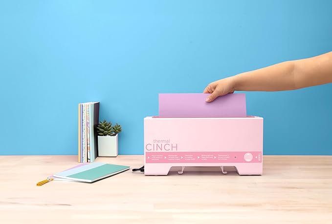 We R Memory Keepers Thermal Cinch Binding Machine Pink 12 Inch, Includes Thermal Book Binding Machine, Book Spines, and Clips, Create DIY Journals, Notebooks, Scrapbooks, Photo Books, and Documents