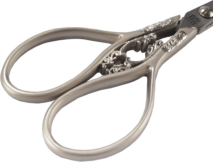 JubileeYarn Scrollwork Embroidery Craft Scissors - Brushed Nickel - 10 Scissors