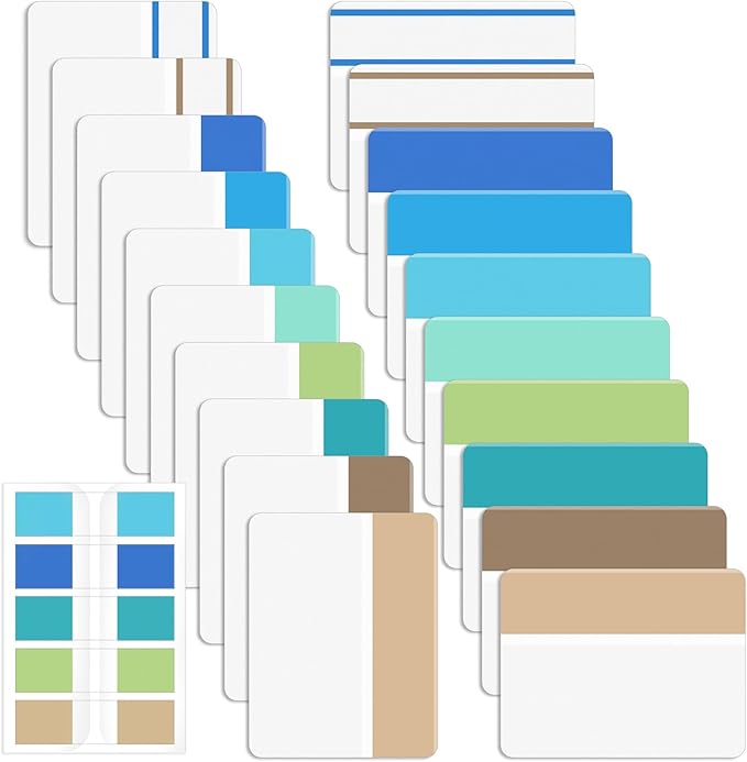 Mr. Pen- Sticky Index Tabs, 500 Pcs, 21 Sets, Colorful Sticky Tabs for Notebooks, Page Markers, Page Tabs for Binders, Page Tabs Sticky Tabs for Books, Notebook Tabs, Book Sticky Tabs for Notebooks