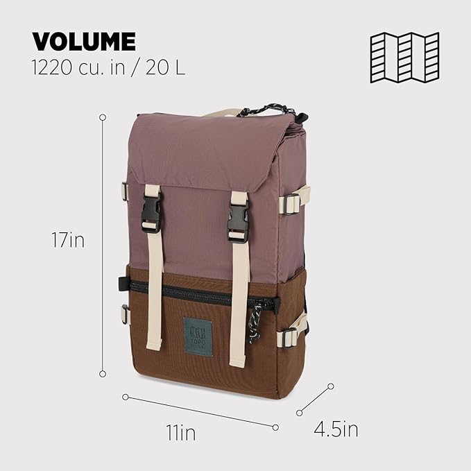 Topo Designs Rover Pack Classic - Peppercorn/cocoa