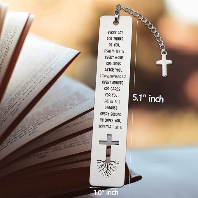 Christian Inspirational Gift for Women, Tassel with Bible Verse Bookmark Funny Gift for Women, Christmas Birthday Bookmarks Gifts for Bookworms Friends Sister Girl Female Book Club Religious Gift-ZB5